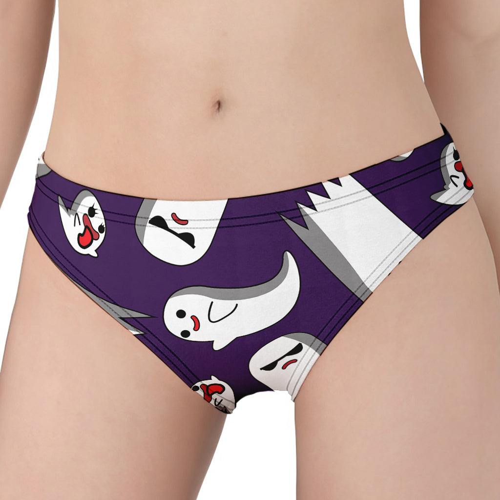 Cartoon Ghost Pattern Print Women's Panties