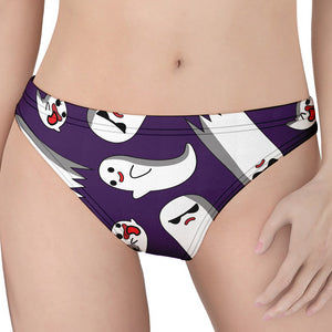 Cartoon Ghost Pattern Print Women's Thong