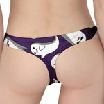 Cartoon Ghost Pattern Print Women's Thong