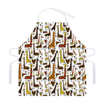 Cartoon Giraffe Pattern Print Adjustable Apron