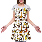 Cartoon Giraffe Pattern Print Adjustable Apron