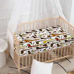 Cartoon Giraffe Pattern Print Baby Crib Sheet