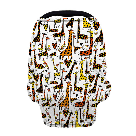 Cartoon Giraffe Pattern Print Baby Seat Cover
