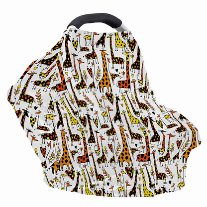 Cartoon Giraffe Pattern Print Baby Seat Cover