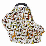 Cartoon Giraffe Pattern Print Baby Seat Cover