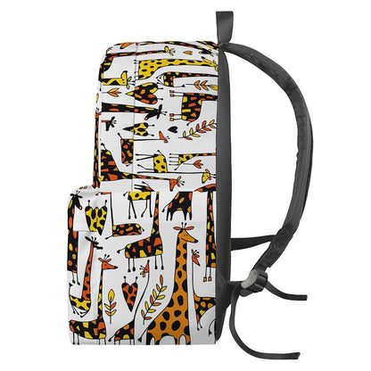 Cartoon Giraffe Pattern Print Backpack