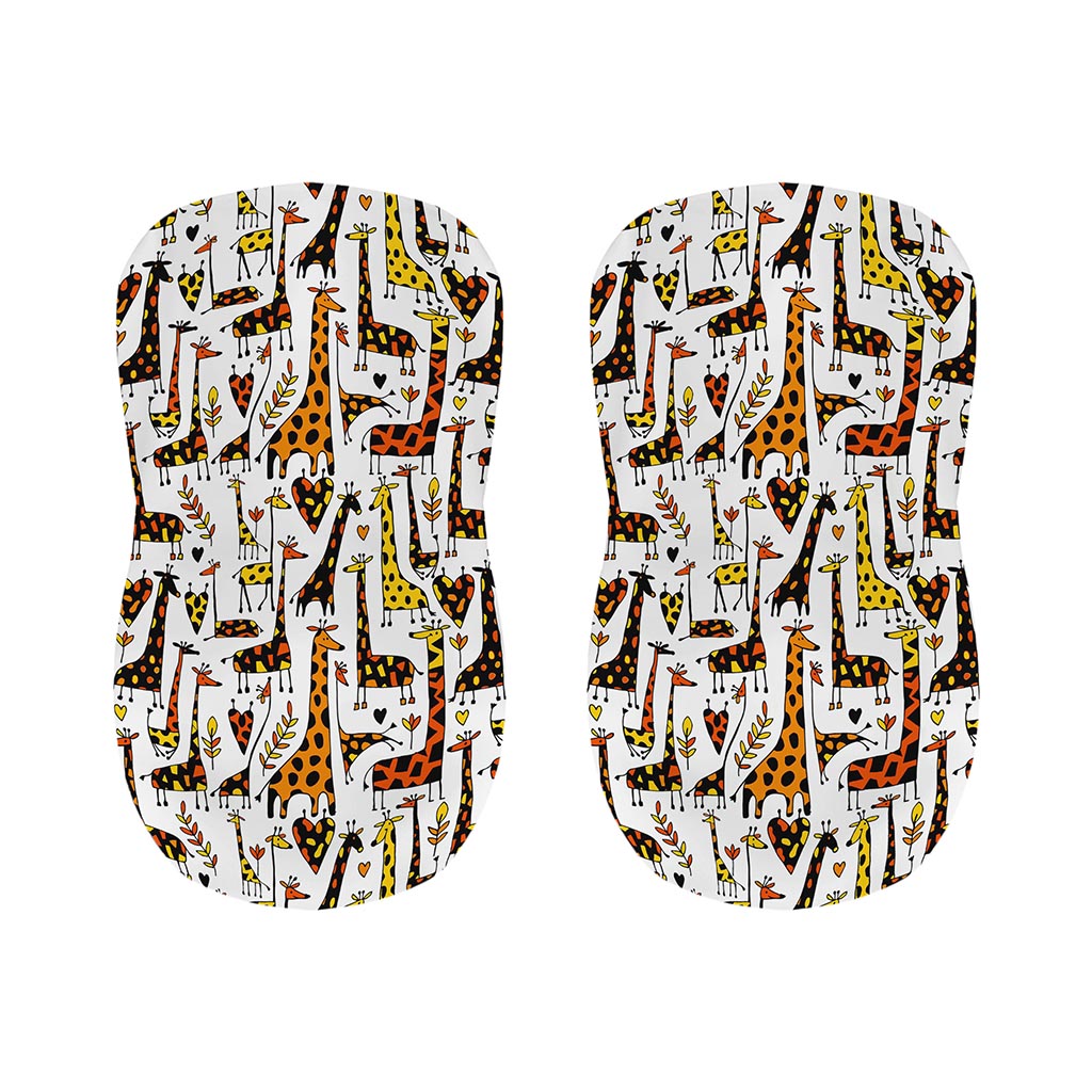 Cartoon Giraffe Pattern Print Bar Stool Covers