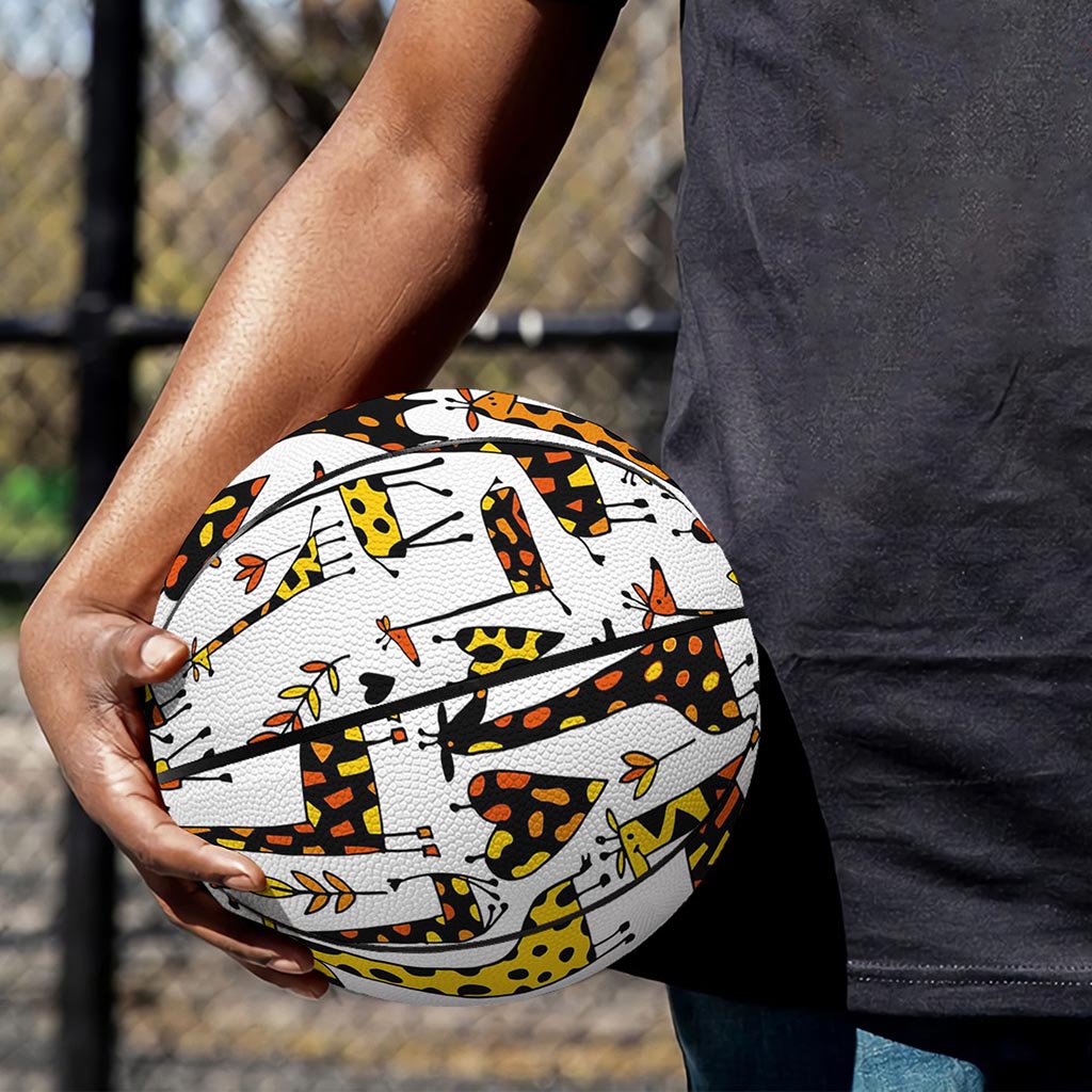 Cartoon Giraffe Pattern Print Basketball