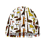Cartoon Giraffe Pattern Print Beanie