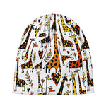 Cartoon Giraffe Pattern Print Beanie