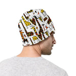 Cartoon Giraffe Pattern Print Beanie