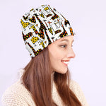 Cartoon Giraffe Pattern Print Beanie