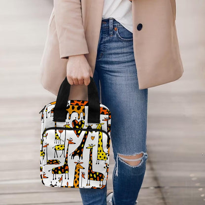 Cartoon Giraffe Pattern Print Bible Tote Bag