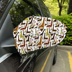 Cartoon Giraffe Pattern Print Car Side Mirror Covers