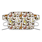 Cartoon Giraffe Pattern Print Car Windshield Snow Cover