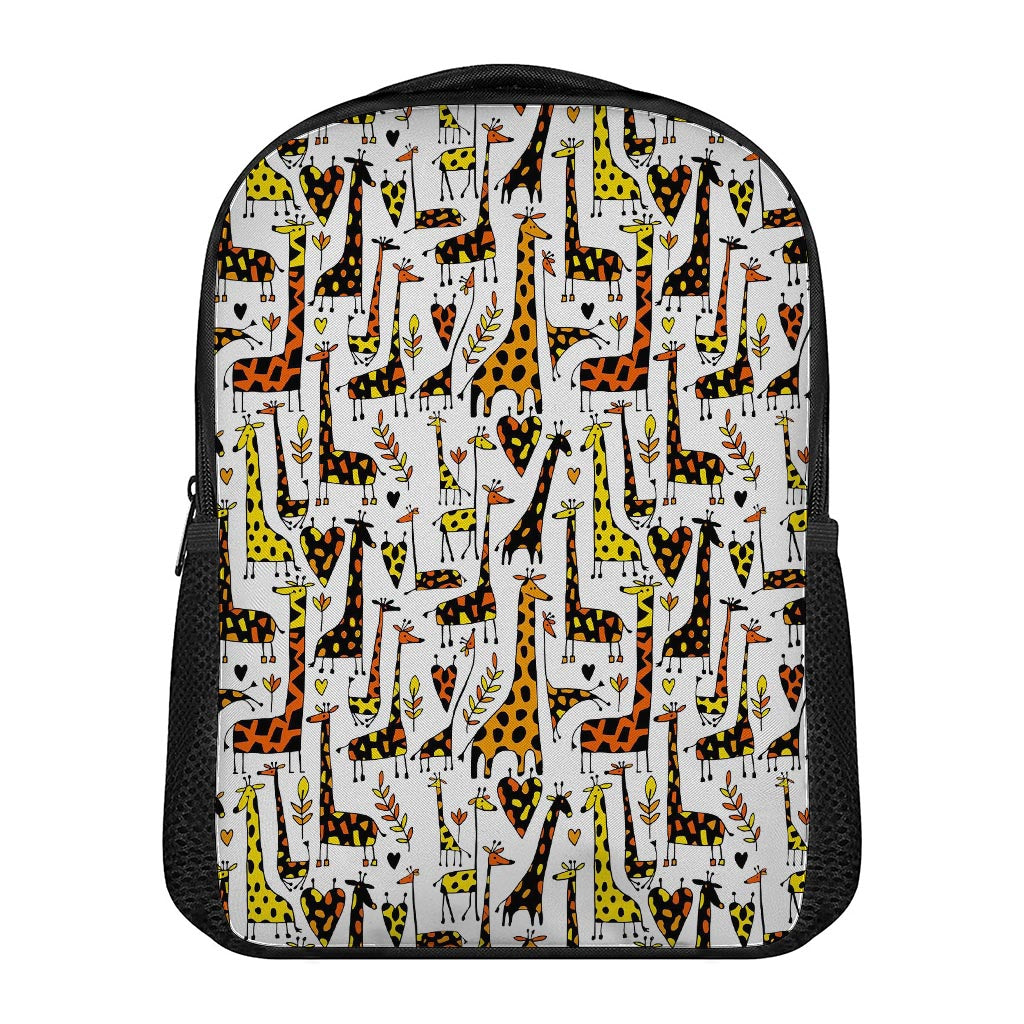 Cartoon Giraffe Pattern Print Casual Backpack