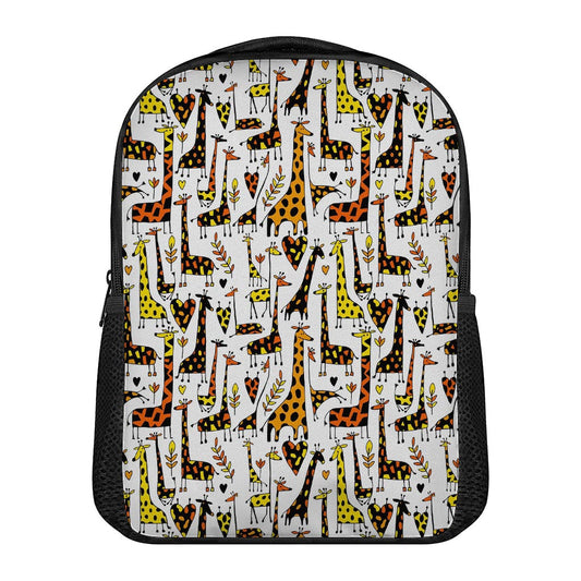 Cartoon Giraffe Pattern Print Casual Backpack
