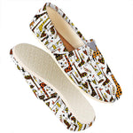 Cartoon Giraffe Pattern Print Casual Shoes