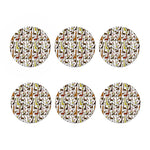 Cartoon Giraffe Pattern Print Coaster Set