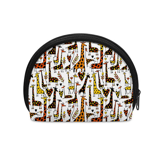 Cartoon Giraffe Pattern Print Coin Purse