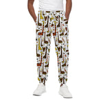 Cartoon Giraffe Pattern Print Cotton Pants