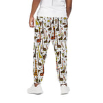 Cartoon Giraffe Pattern Print Cotton Pants