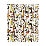 Cartoon Giraffe Pattern Print Curtain