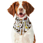 Cartoon Giraffe Pattern Print Dog Bandana