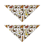 Cartoon Giraffe Pattern Print Dog Bandana