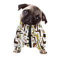 Cartoon Giraffe Pattern Print Dog Zip Up Jacket