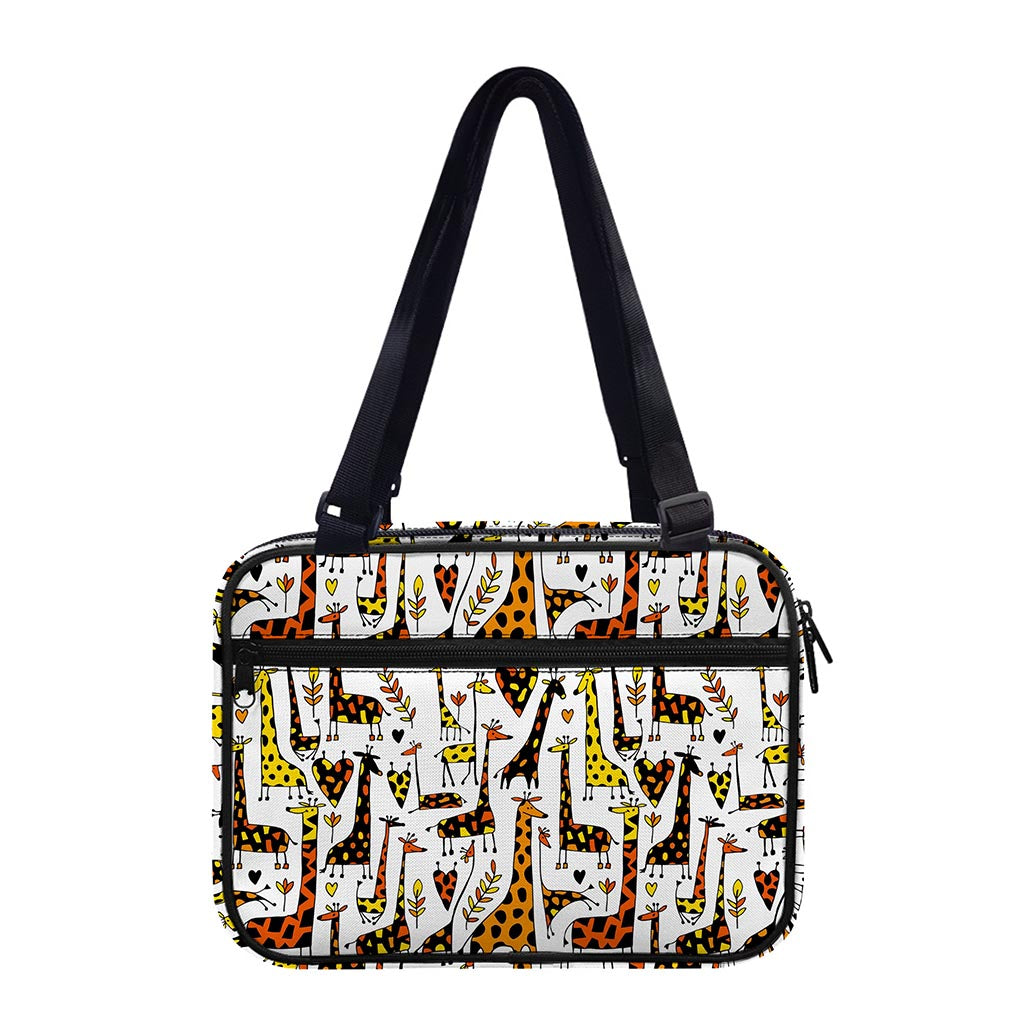 Cartoon Giraffe Pattern Print Double Strap Bible Bag