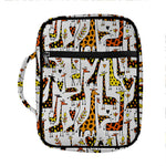 Cartoon Giraffe Pattern Print Front Pocket Bible Bag