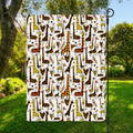 Cartoon Giraffe Pattern Print Garden Flag