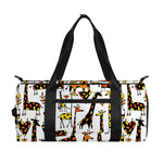 Cartoon Giraffe Pattern Print Gym Bag