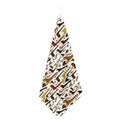 Cartoon Giraffe Pattern Print Hand Towel