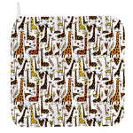 Cartoon Giraffe Pattern Print Hand Towel
