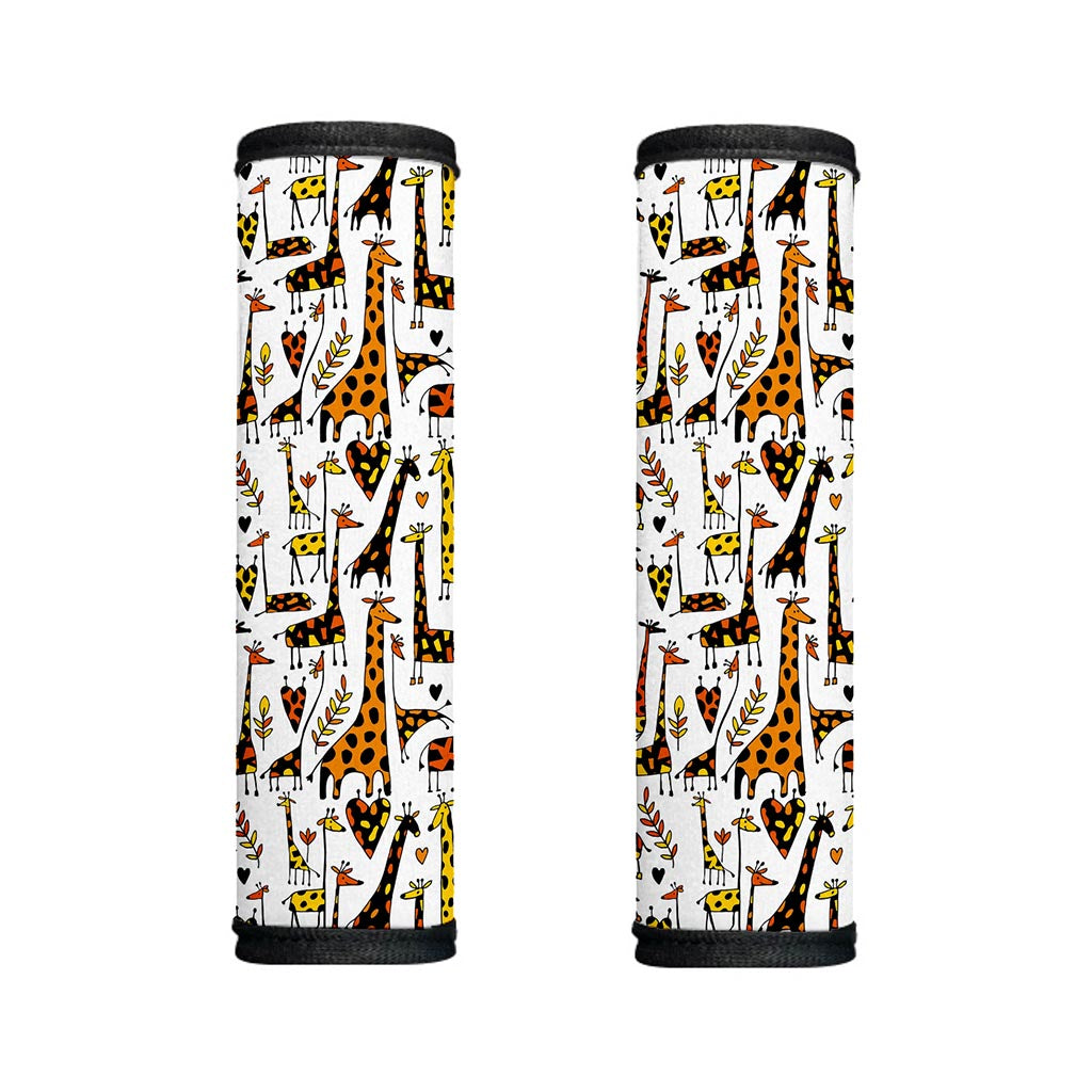 Cartoon Giraffe Pattern Print Handle Covers