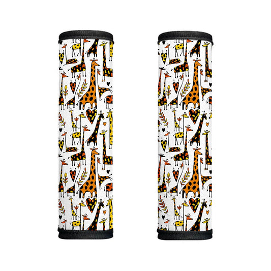 Cartoon Giraffe Pattern Print Handle Covers