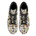 Cartoon Giraffe Pattern Print High Top Leather Sneakers