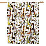 Cartoon Giraffe Pattern Print House Flag