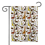 Cartoon Giraffe Pattern Print House Flag