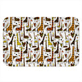 Cartoon Giraffe Pattern Print Indoor Door Mat
