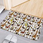 Cartoon Giraffe Pattern Print Indoor Door Mat