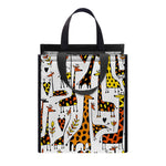 Cartoon Giraffe Pattern Print Insulated Lunch Tote