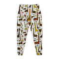 Cartoon Giraffe Pattern Print Jogger Pants