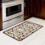 Cartoon Giraffe Pattern Print Kitchen Mat