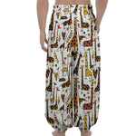 Cartoon Giraffe Pattern Print Lantern Pants