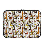 Cartoon Giraffe Pattern Print Laptop Sleeve