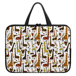 Cartoon Giraffe Pattern Print Laptop Sleeve With Handle