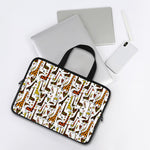 Cartoon Giraffe Pattern Print Laptop Sleeve With Handle